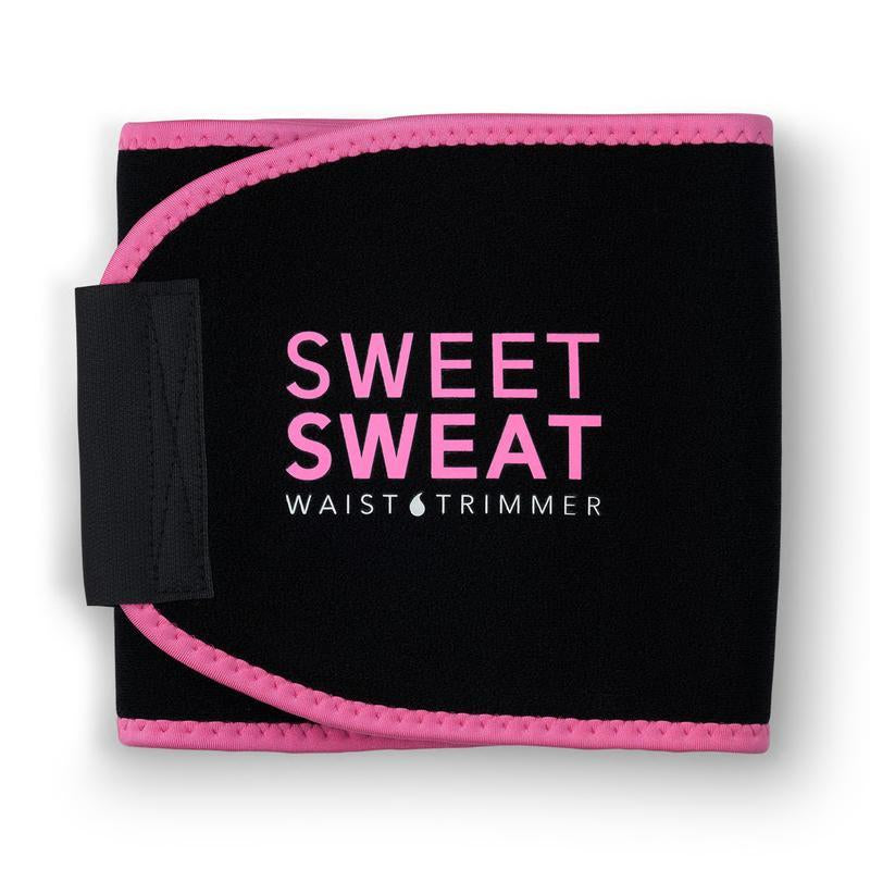 Sweet Sweat Waist Trimmer for Women and Mensweat Band Waist Trainer Belt for High Intensitytraining and Gym Workouts, 5 Adjustable Sizesblack/Pink